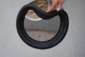 Press-Seal Kwik Seal folded into a heart shape.